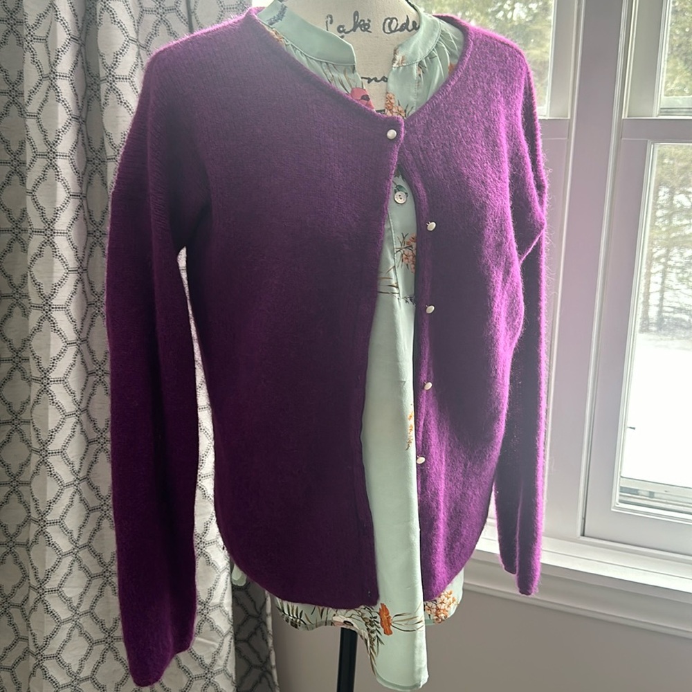 Sezane Purple GASPARD Cardigan